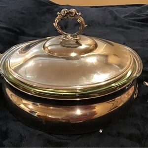 Elegant Silver Lidded Serving Dish